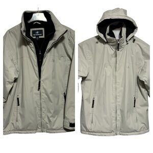 NORDIC TRACK MM Zip-up Insulated Snorkel Parka Coat detachable Hood Wind Guard